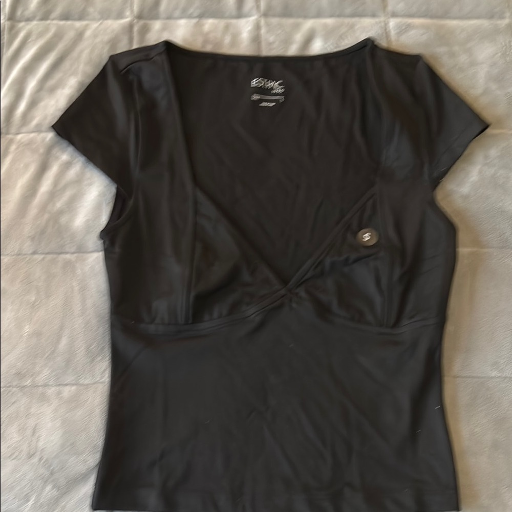 Black Short Sleeve Top